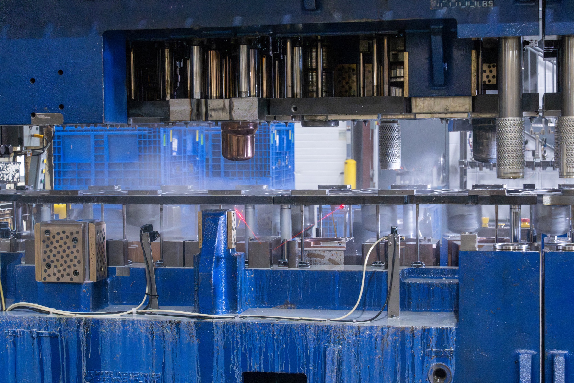 Advanced metal-stamping press and die equipment at Big Rapids Products