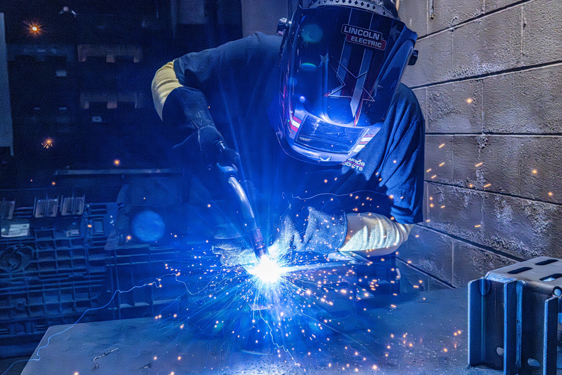 Big Rapids Products welder joining a metal component