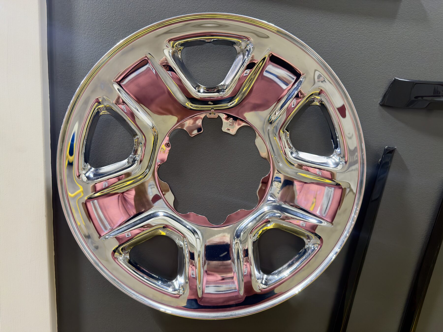 Finished Class A wheel cladding component manufactured by Big Rapids Products